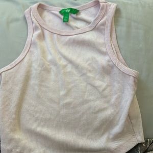 Baby pink tank top.